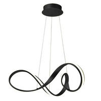 PENDELLEUCHTE 'Elegance B' - Schwarz, Metall (60/60/200cm) - KUNSTLOFT