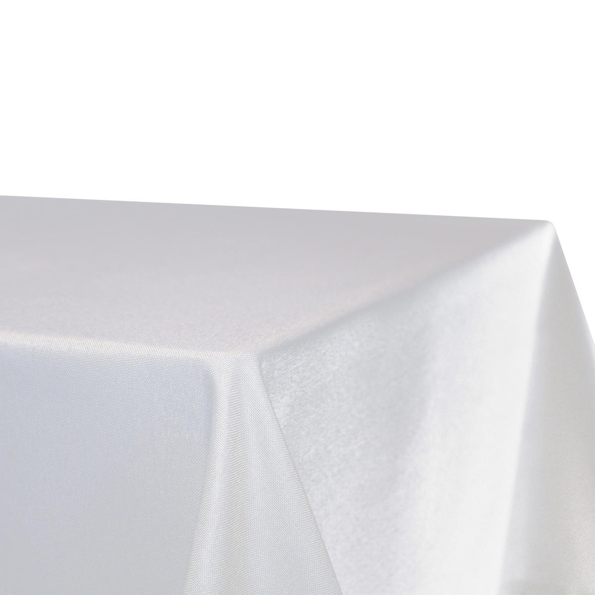 TISCHDECKE Leinenoptik 160/160 cm quadratisch Weiß - Weiß, Textil (160/160cm) - TiborTex