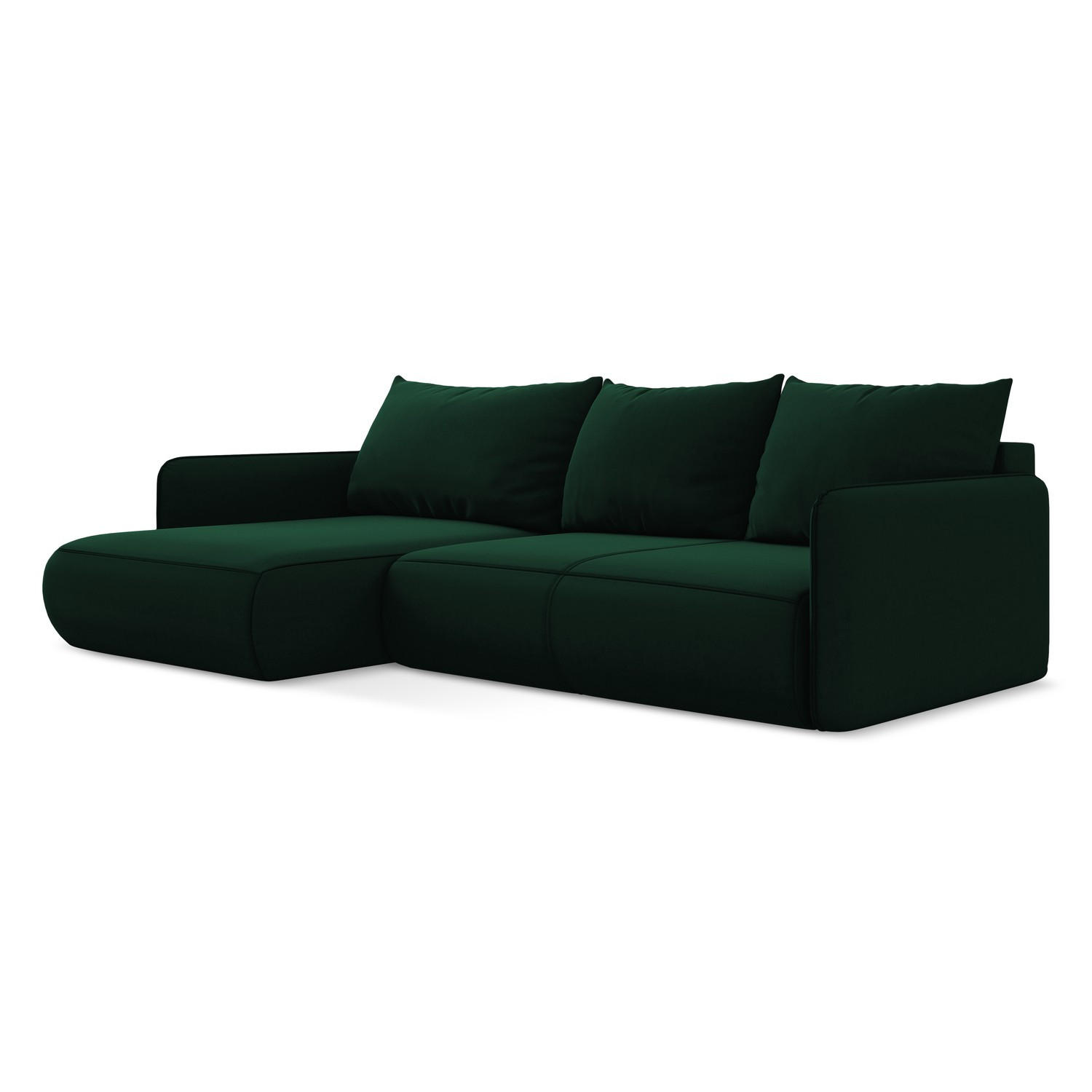 LaMiaSofa Ecksofa Dunkelgrün 240x148 cm