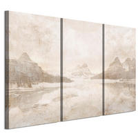LEINWANDBILD Winter 3-tlg. 90x60 cm - Beige, Holz (90/60cm) - LUMASOUL