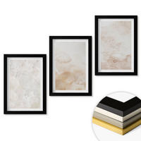 WANDBILDER 3er-Set - 20x30 cm Schwarzer Rahmen - Modische Pastelltexturen - Schwarz, Kunststoff (20/30cm) - ArtPrintCave