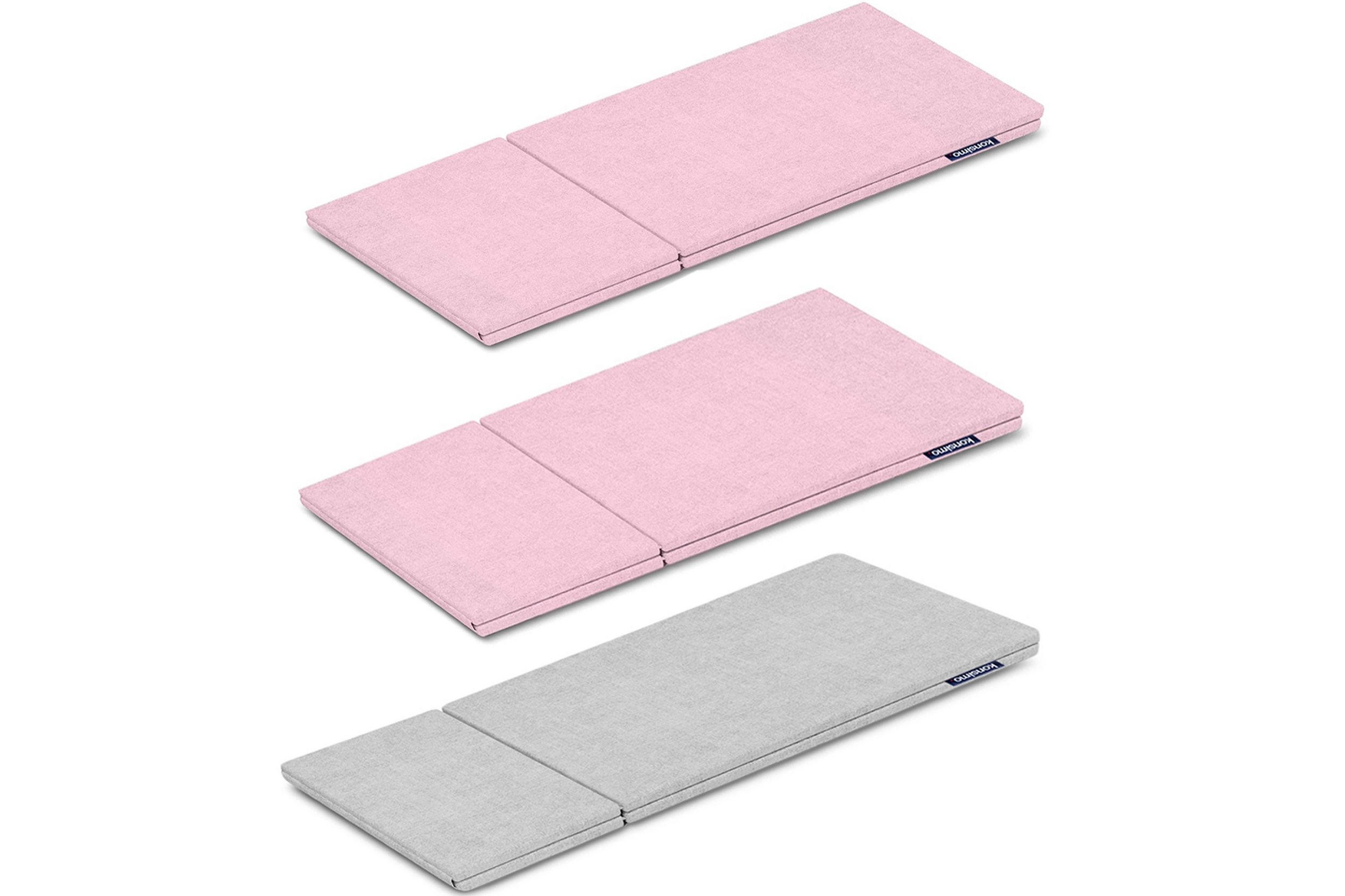 BEZUG-FÜR-KINDERMÖBEL-SET MIRUM 3 Stück, Rosé/Grau - Pink/Grau, Textil (173/3/80cm) - KONSIMO®