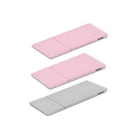 BEZUG-FÜR-KINDERMÖBEL-SET MIRUM 3 Stück, Rosé/Grau - Pink/Grau, Textil (173/3/80cm) - KONSIMO®