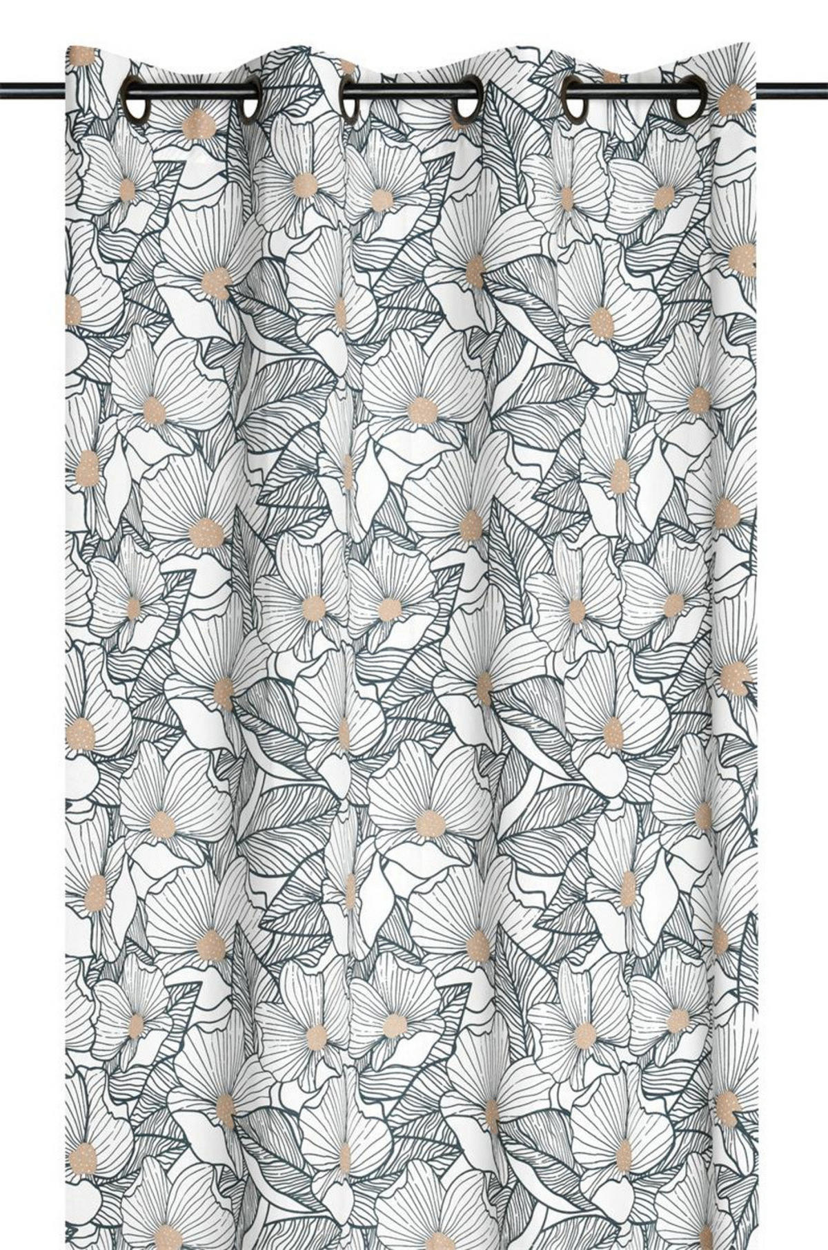 BAUMWOLLVORHANG Eugenie 140/260 cm - Multicolor, Naturmaterialien (140/260cm)