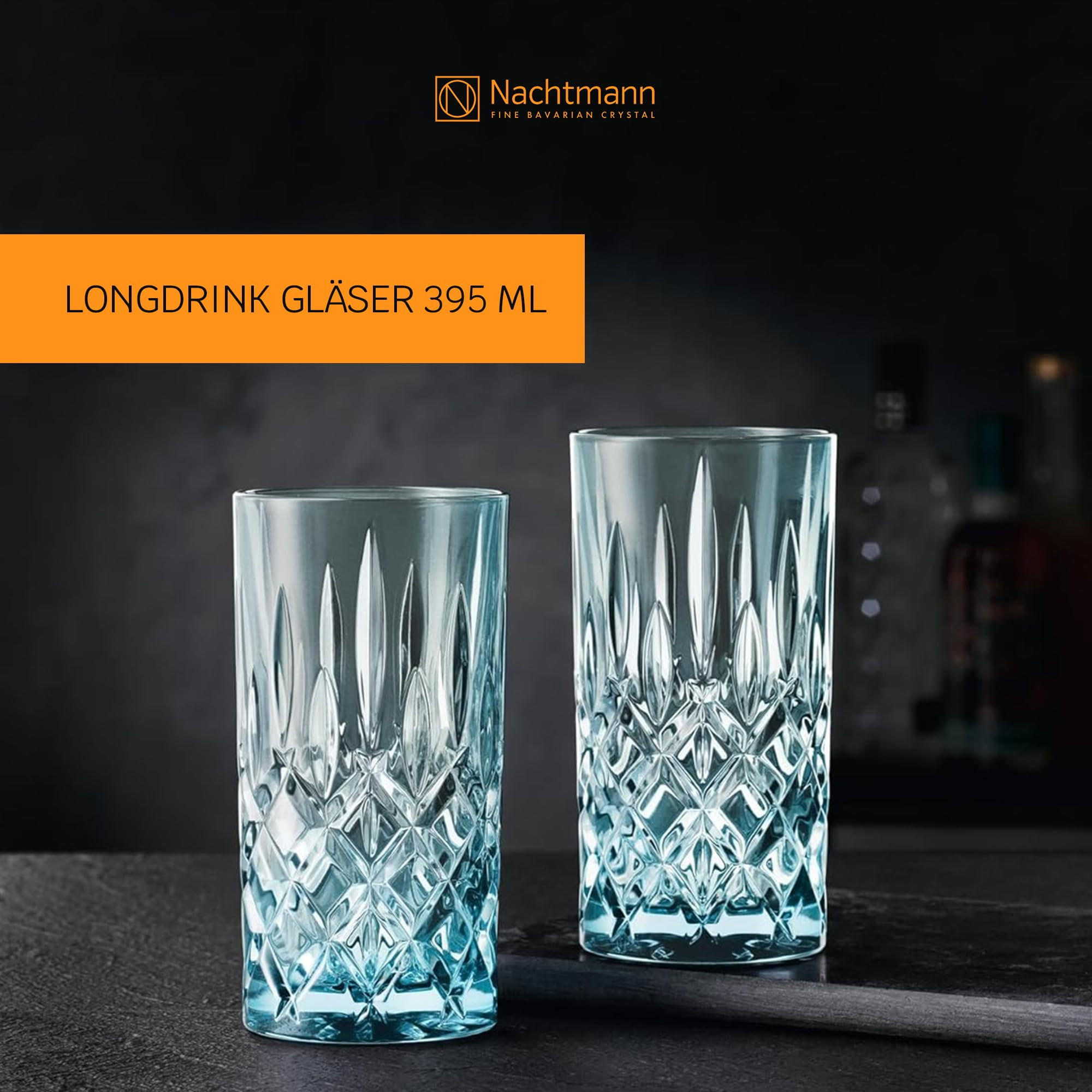 LONGDRINKGLÄSER Noblesse Colors Aqua 395 ml 6er Set - Blau, Glas (0.395L) - Nachtmann