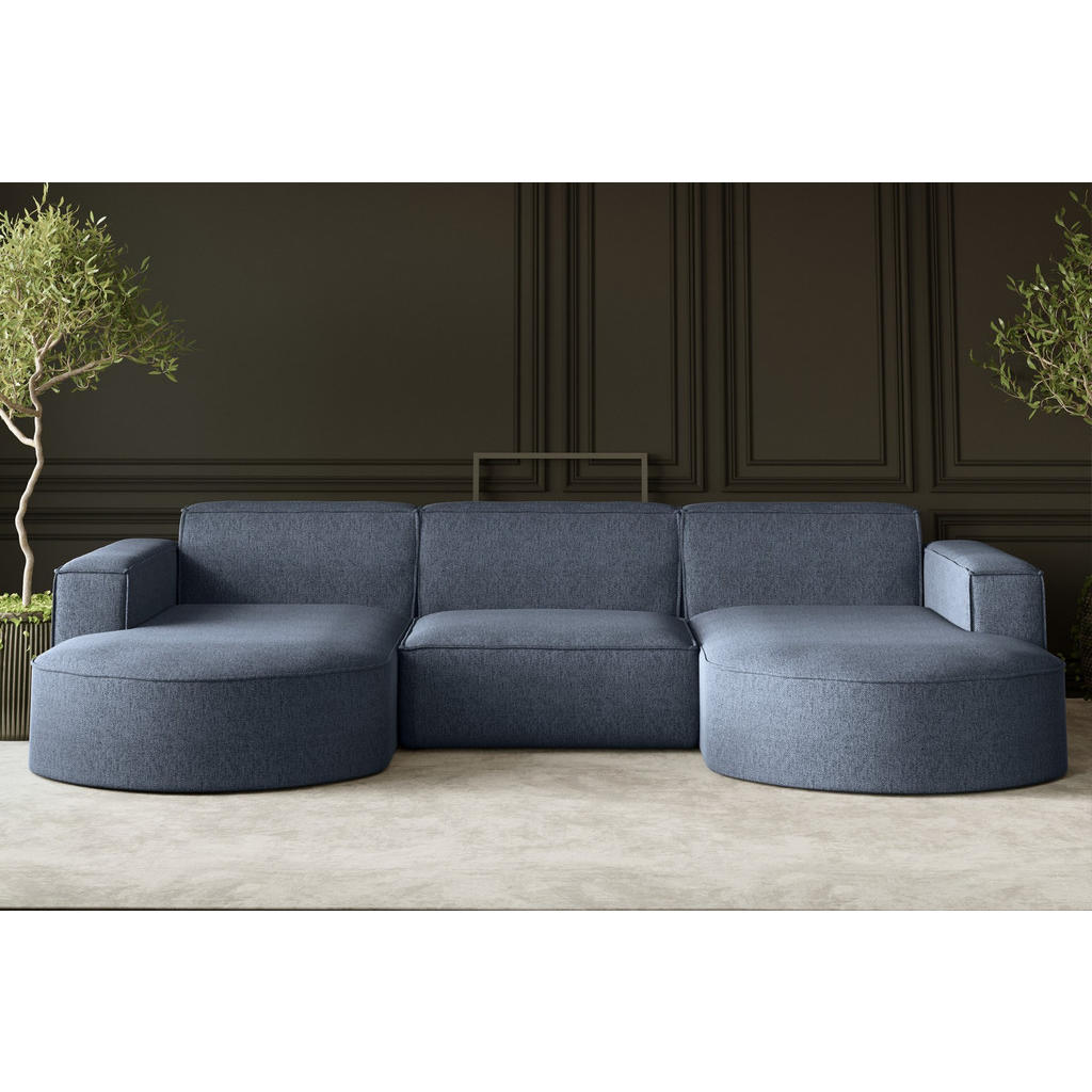 Thumbnail - Kaiser Möbel Ecksofa, Dunkelblau, Holz, 299x165 cm, Wohnzimmer, Sofas & Couches, Wohnlandschaften, Ecksofas