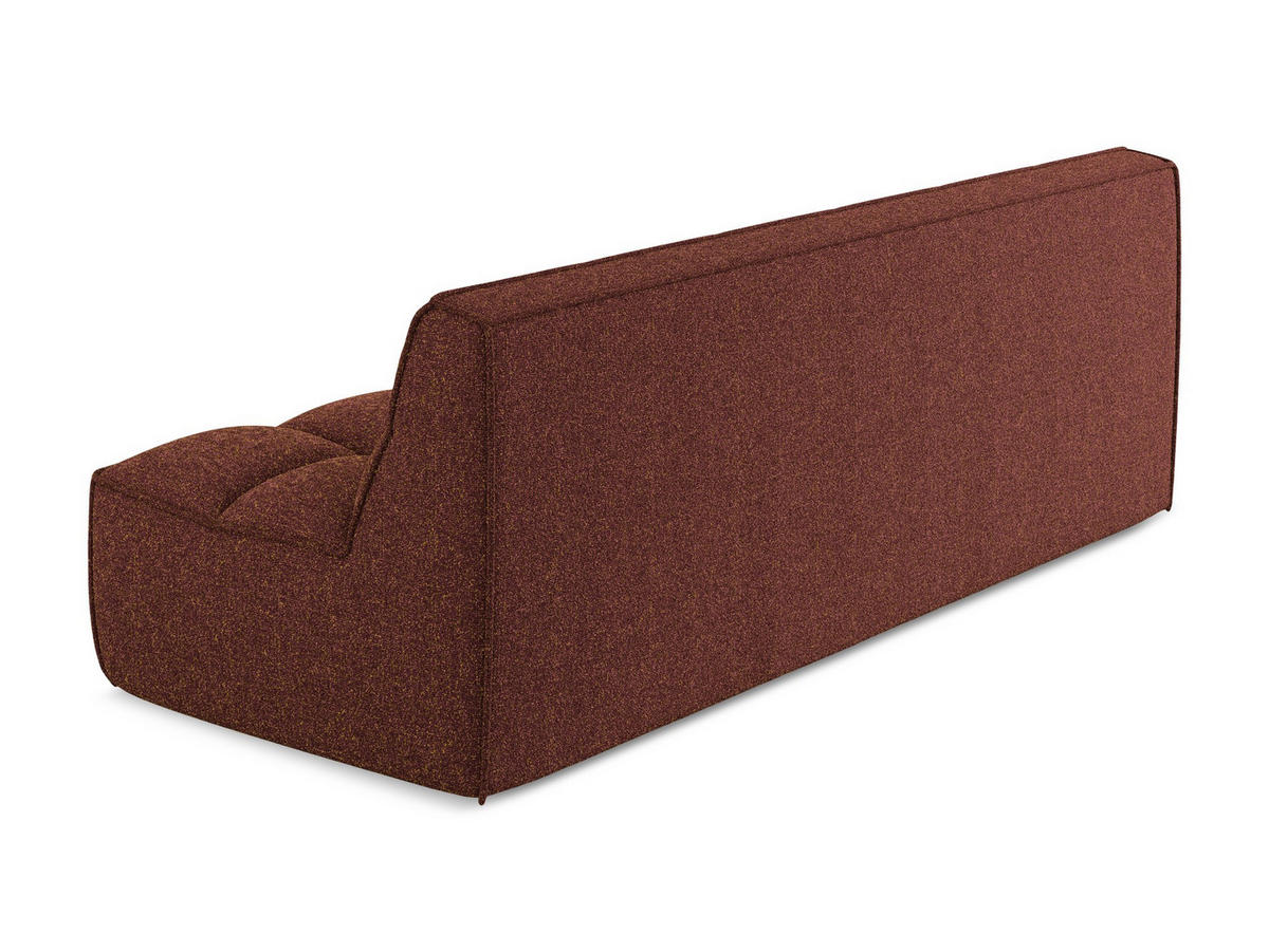 3-SITZER SOFA Strukturstoff Stoff Rot - Bordeaux/Rot, Kunststoff/Textil (210/75/93cm) - Makamii