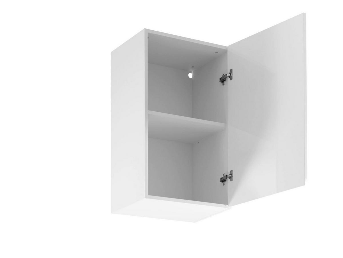 HÄNGESCHRANK – 45 cm – G45 – Velmora – Weiß / Weiß Hochglanz - Weiß Hochglanz, Holzwerkstoff (45/72/32cm) - ROYAL24_MARKT