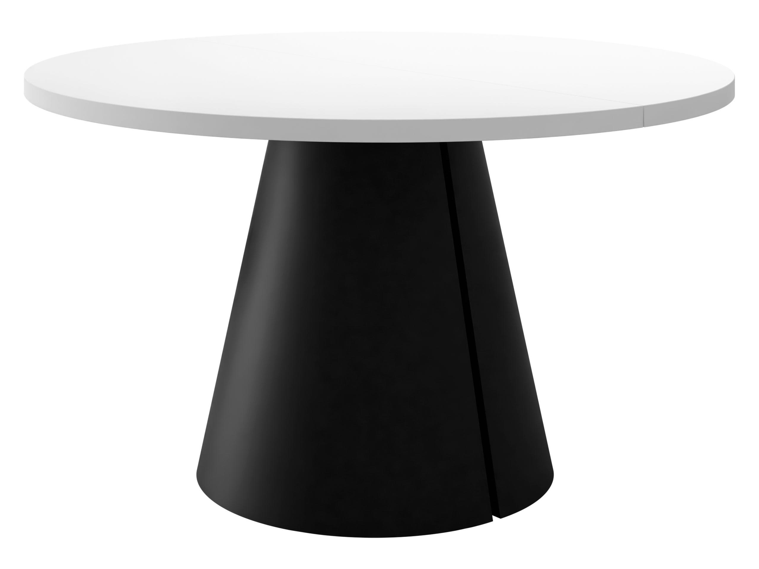 ESSTISCH Calma 100 - Schwarz/Weiß, Holzwerkstoff/Metall (100/100/76cm) - MIRJAN24