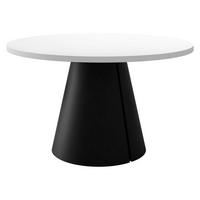 ESSTISCH Calma 100 - Schwarz/Weiß, Holzwerkstoff/Metall (100/100/76cm) - MIRJAN24