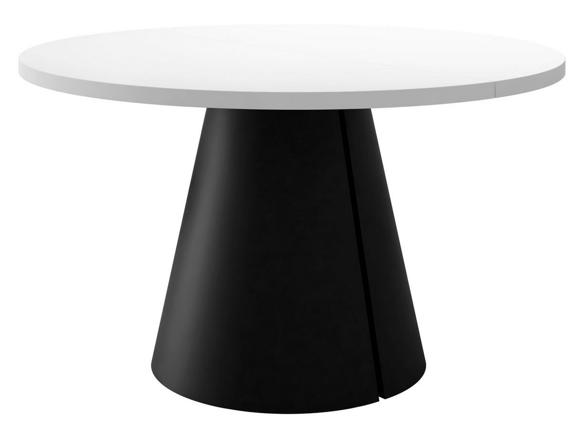 ESSTISCH Calma 100 - Schwarz/Weiß, Holzwerkstoff/Metall (100/100/76cm) - MIRJAN24