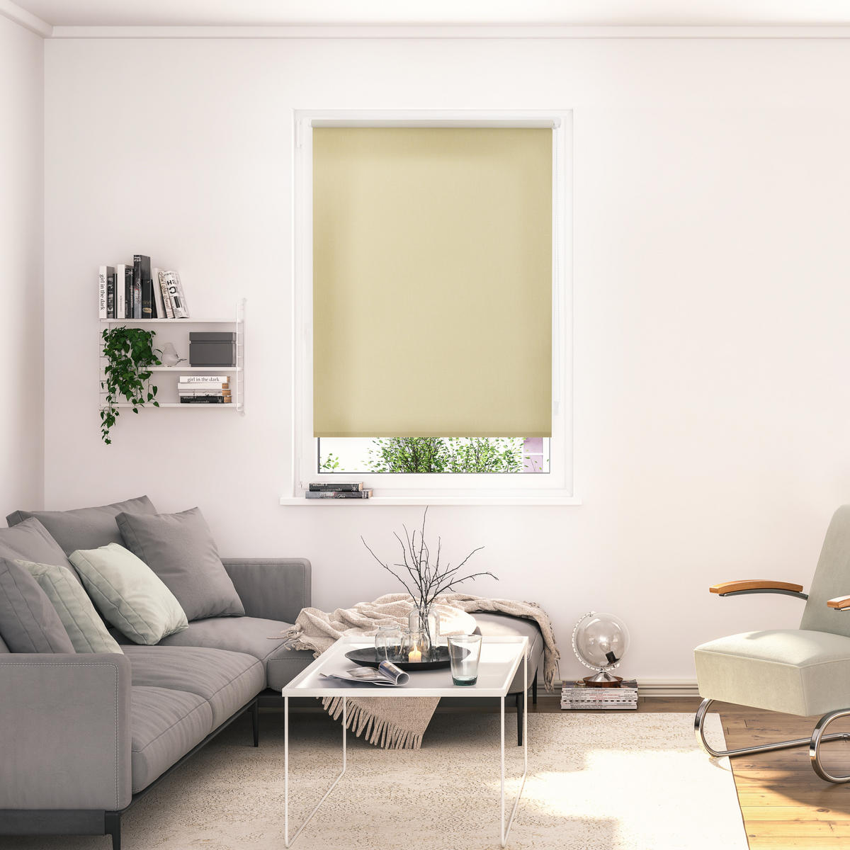 THERMO-ROLLO MADRID OHNE BOHREN, LICHTDURCHLÄSSIG - Beige, Kunststoff (110/190cm) - Lichtblick Original