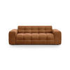 SOFA Kendal aus Samt kamel 3 Sitzplätze - Hellbraun, Textil (103/79/222cm) - Micadoni