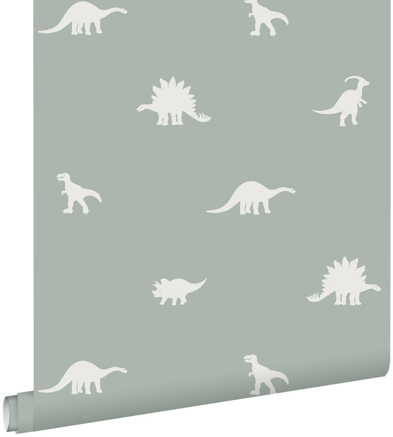 TAPETE Dinosaurier 53 cm x 10.05 m - Grün, Papier (53/0.1cm) - ESTAhome
