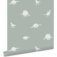 TAPETE Dinosaurier 53 cm x 10.05 m - Grün, Papier (53/0.1cm) - ESTAhome