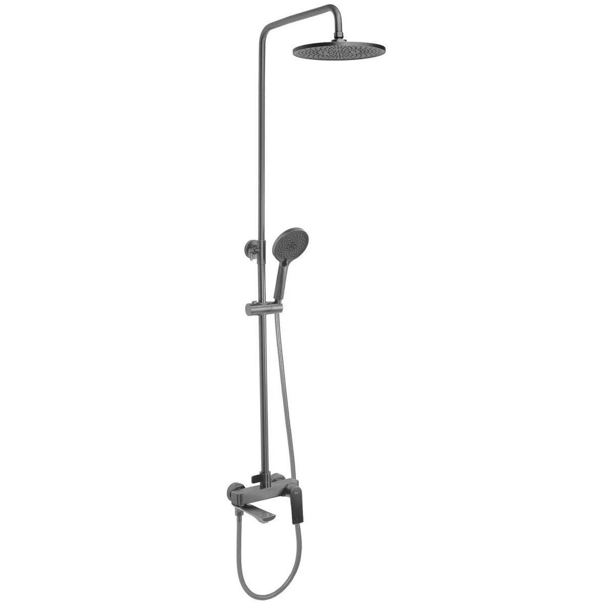 DUSCHGARNITUR Rea Avalon Titanium - Titanfarben, Metall (23/153/50cm) - REA