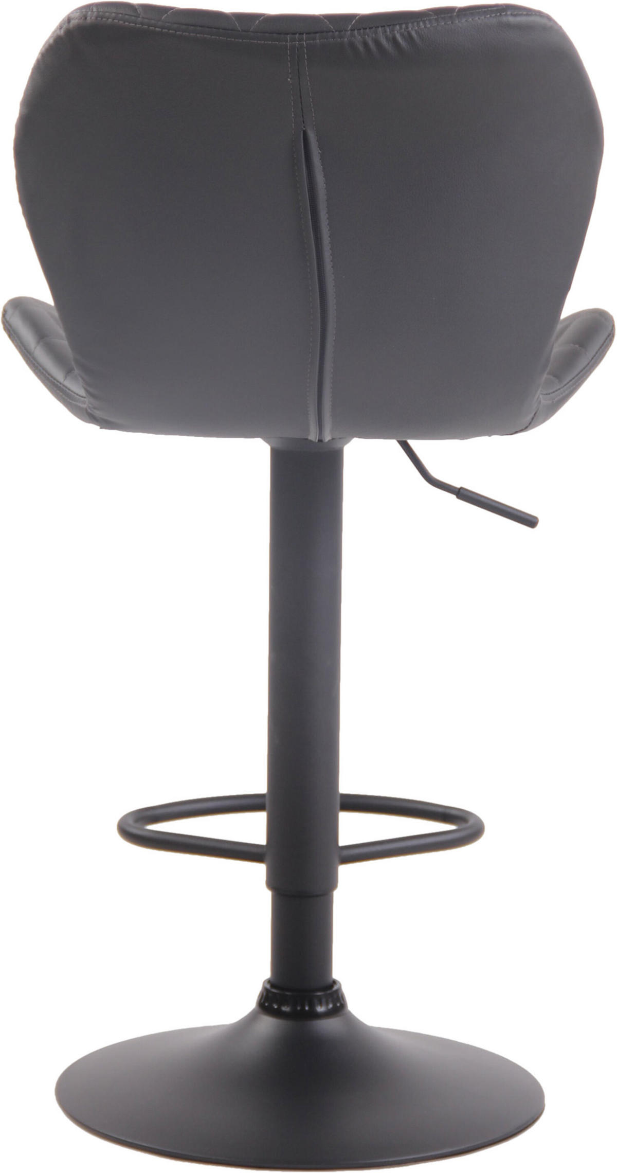 BARHOCKER Cora, Gestell schwarz, Kunstleder Grau - Schwarz/Grau, Kunststoff/Textil (47/100/51cm) - TPFLiving