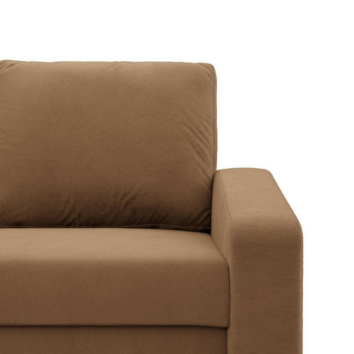 ECKSOFA Neo mit abgeschrägter Armlehnen cappuccino - Cappuccino, Textil (231/140cm) - SIMKAM Furniture