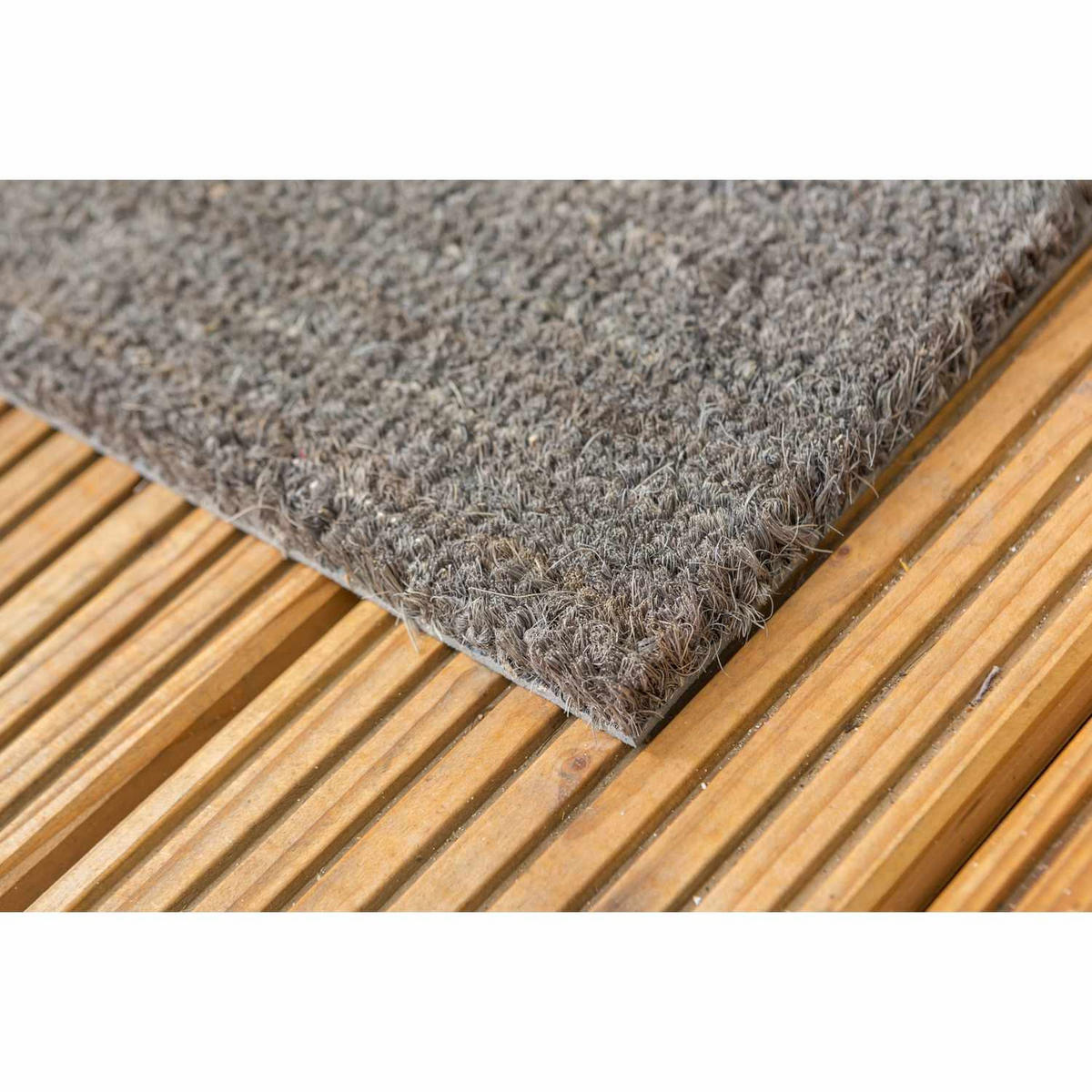 KOKOSMATTE MIT NATURFASERN KEIRA - Grau, Textil (65/97cm) - Astra