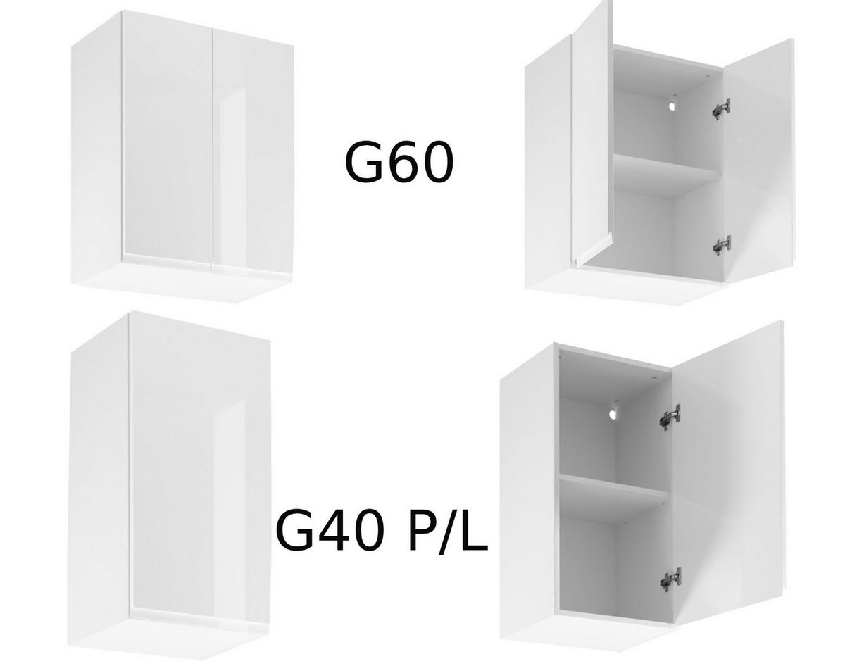 WINKELKÜCHE 420 cm x 200 cm - Aspen KA8-M420 - in Weiß/Hochglanz - Weiß Hochglanz, Holz/Holzwerkstoff (620/212/58cm)
