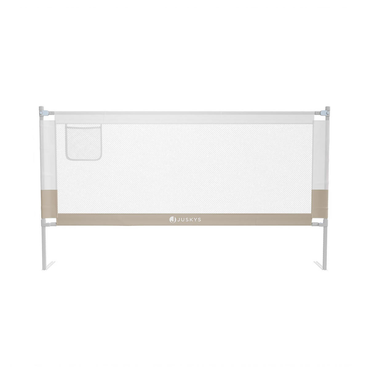BETTSCHUTZGITTER Jaron 180/71-101 cm - Beige, Textil (180/180cm) - Juskys