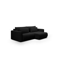 ECKSOFA Chaira Mit Schlaffunktion - Schwarz, Holzwerkstoff/Textil (240/149cm) - Fun Möbel