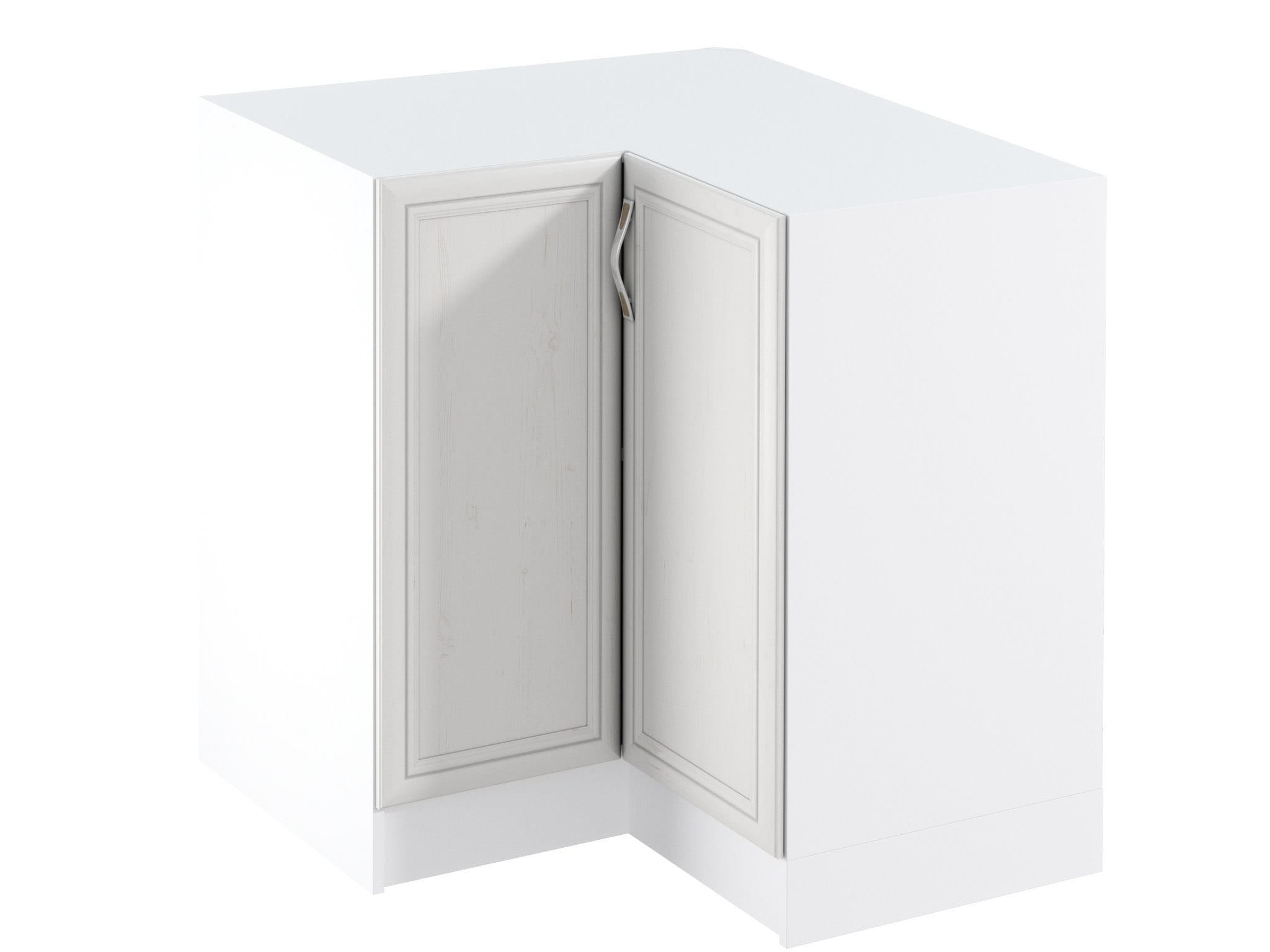 ECKUNTERSCHRANK D90N – Sycylia Weiß – L-Form, Ecke voll nutzbar – Weiß / Creme - Creme/Weiß, Holzwerkstoff (79/82/79cm) - ROYAL24_MARKT