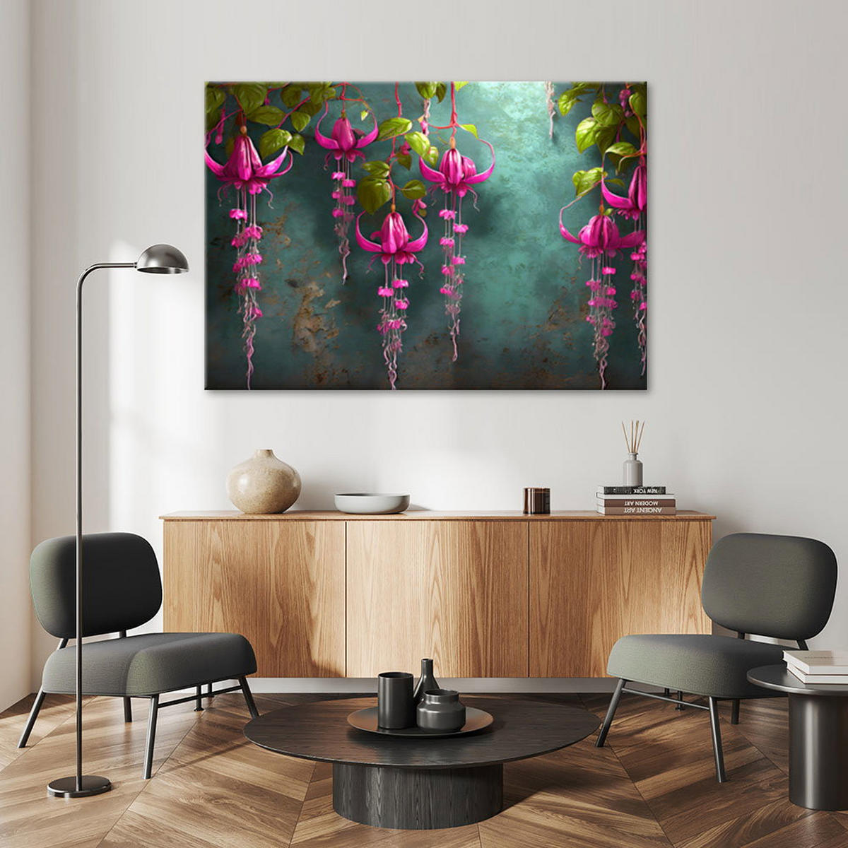 KUNSTDRUCK Grün 100/70 cm - Grün, Textil (100/70cm) - KUNSTLOFT