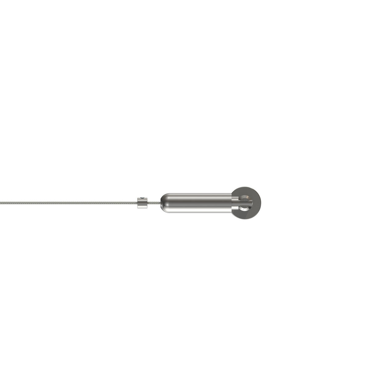 SEILSPANNGARNITUR/SEILSPANNER-SET Davis 500 cm Seil, Vernickelt - Silberfarben, Metall (2.5/2.5/5cm) - INTERDECO