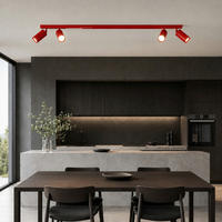 DECKENLEUCHTE Fleck L.100 - Rot, Metall (6/100/6cm) - Lumicom