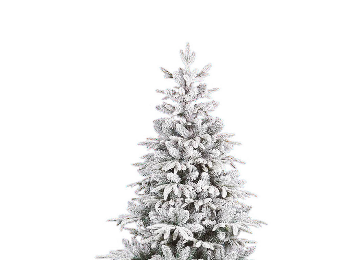 WEIHNACHTSBAUM künstlicher DELUXE ANITA 180 cm, weiß, 2D, 943 Zweige, inkl. Metallständer - Weiß, Kunststoff/Metall (119/180cm) - LAALU