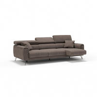 LINEARSOFA Caravaggio - Braun, Textil (244/73/102cm) - Divani.store