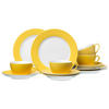 KAFFEESERVICE Doppio Gelb 12er Set - Gelb, Keramik (1/1/1cm) - Ritzenhoff Breker