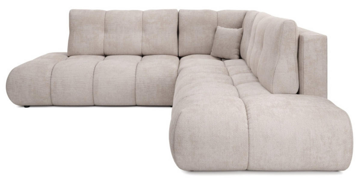 ECKSOFA Hellbeige SOHI Flow 03 Ausziehbar Mit Schlaffunktion - Beige, Textil (266.5/266.5cm) - Sepro Meble