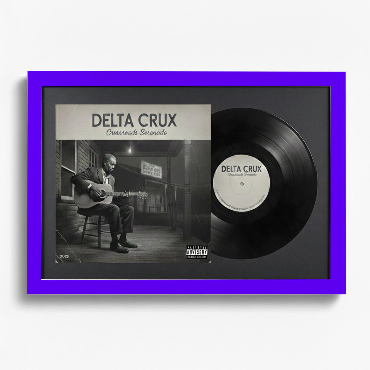 SCHALLPLATTEN BILDERRAHMEN 40/60 2er Set - Lila, Holz (60/40cm) - K-Möbel