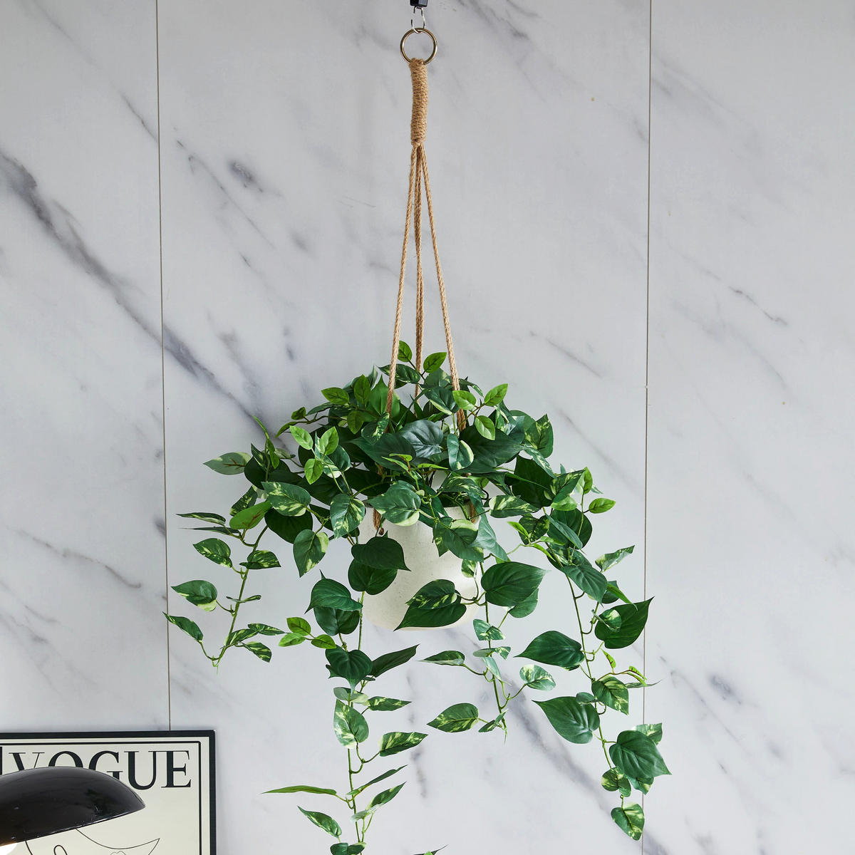 KUNSTPFLANZE Künstlicher Hänge-Pothos – Cornelius 80 cm - Grün, Kunststoff (80cm) - aplanta