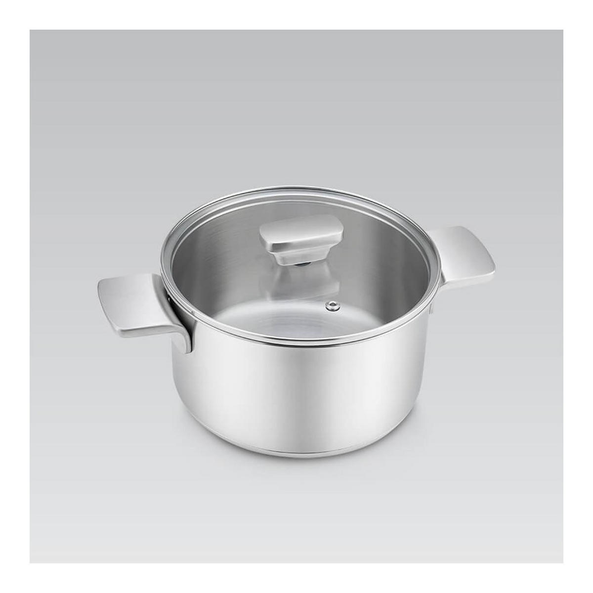 TOPF Silber 28/18/13.5 cm MR352118 - Silberfarben, Metall (18cm) - Maestro 