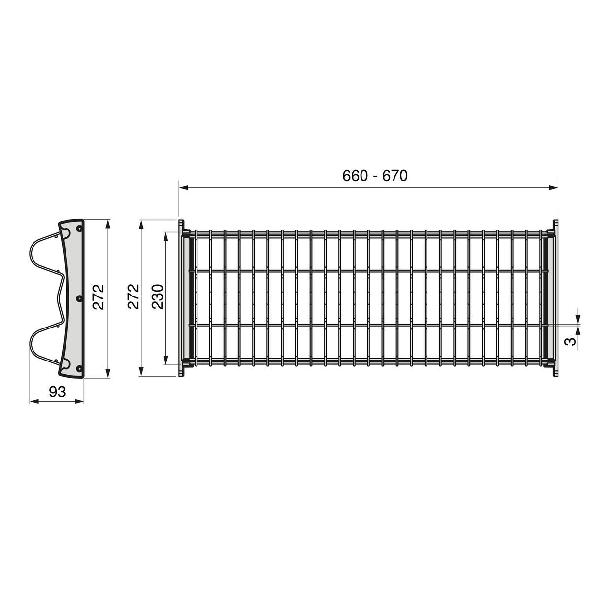 ABTROPFGESTELL Suprastar für hohe Module, 700, Stahl, Verchromt - Chromfarben, Metall (27.2/10/67cm) - EMUCA