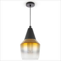 PENDELLEUCHTE Diana - Goldfarben/Schwarz, Metall (13.7/13.7/21.1cm) - Paco Home