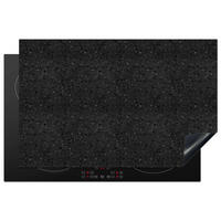 HERDABDECKPLATTE Granit - Schwarz - Grau Induktionsmatte 81x52 cm - Anthrazit, Kunststoff (81/52/0.2cm) - MuchoWow
