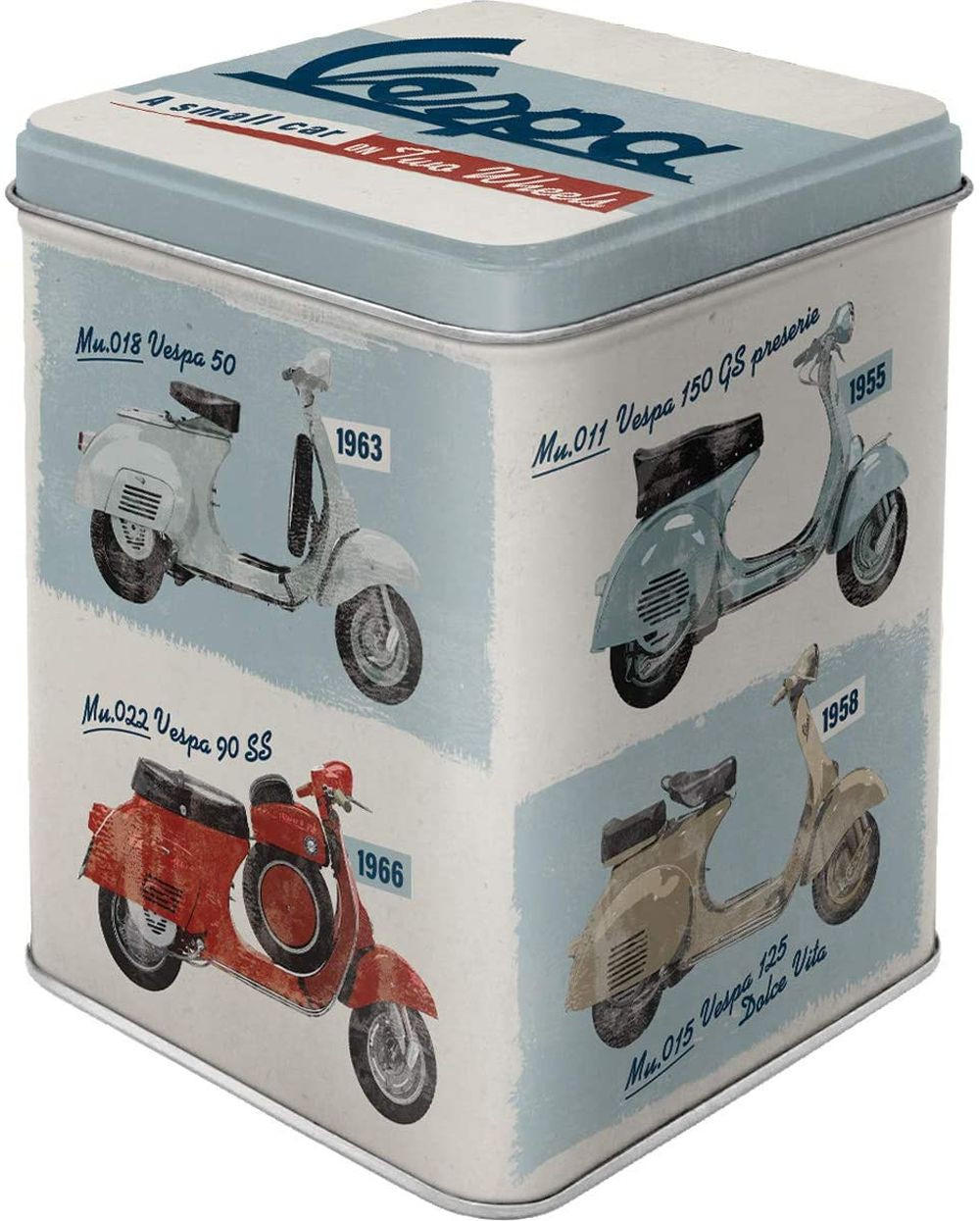 TEEDOSE Vespa Model Chart - Multicolor, Metall (1/9.5cm) - Nostalgic-Art