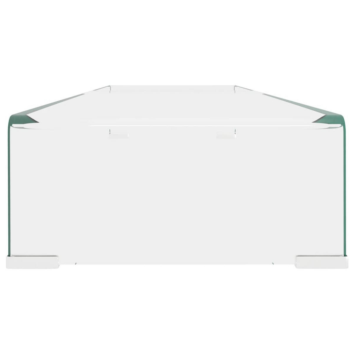 TV-TISCH/BILDSCHIRMERHÖHUNG Glas Transparent 110/30/13 Cm - Klar, Glas (30/110/13cm) - vidaXL