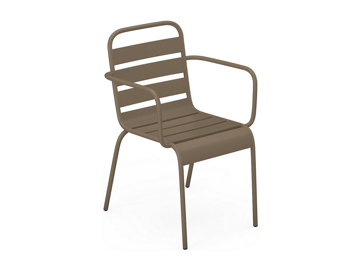 GARTENSESSEL stapelbar 2er-Set - Metall - Taupe - MIRMANDE von MYLIA - Braun, Metall (56/79/59cm) - Vente-Unique