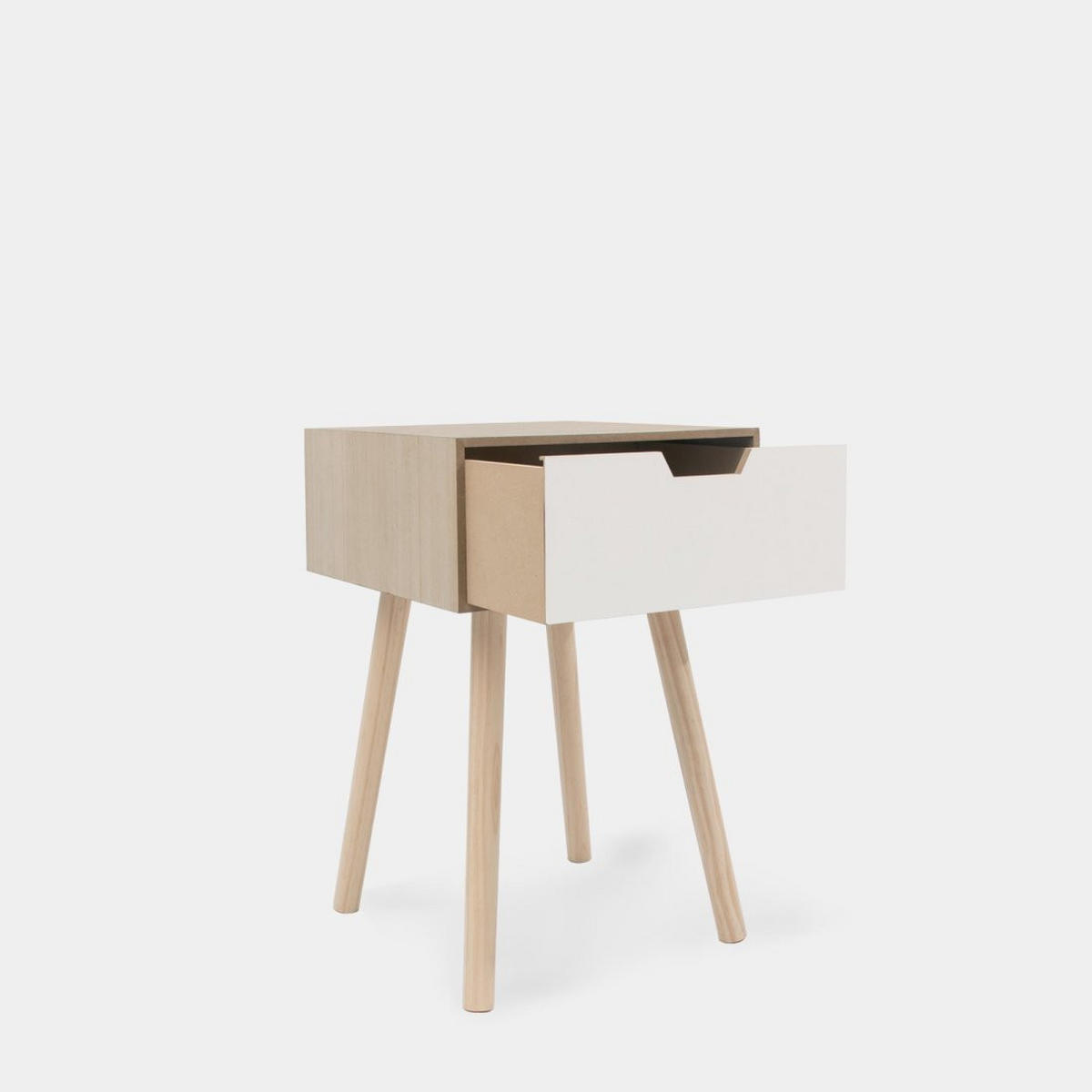 NACHTTISCH MIT 1 SCHUBLADE Nara Zweifarbig 34 cm x 51 cm - Multicolor, Holzwerkstoff (34/51/34cm)