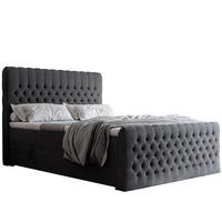 BOXBETT 180x200 cm mit Topper - Anthrazit, Holzwerkstoff/Textil (180/200cm) - Idohome