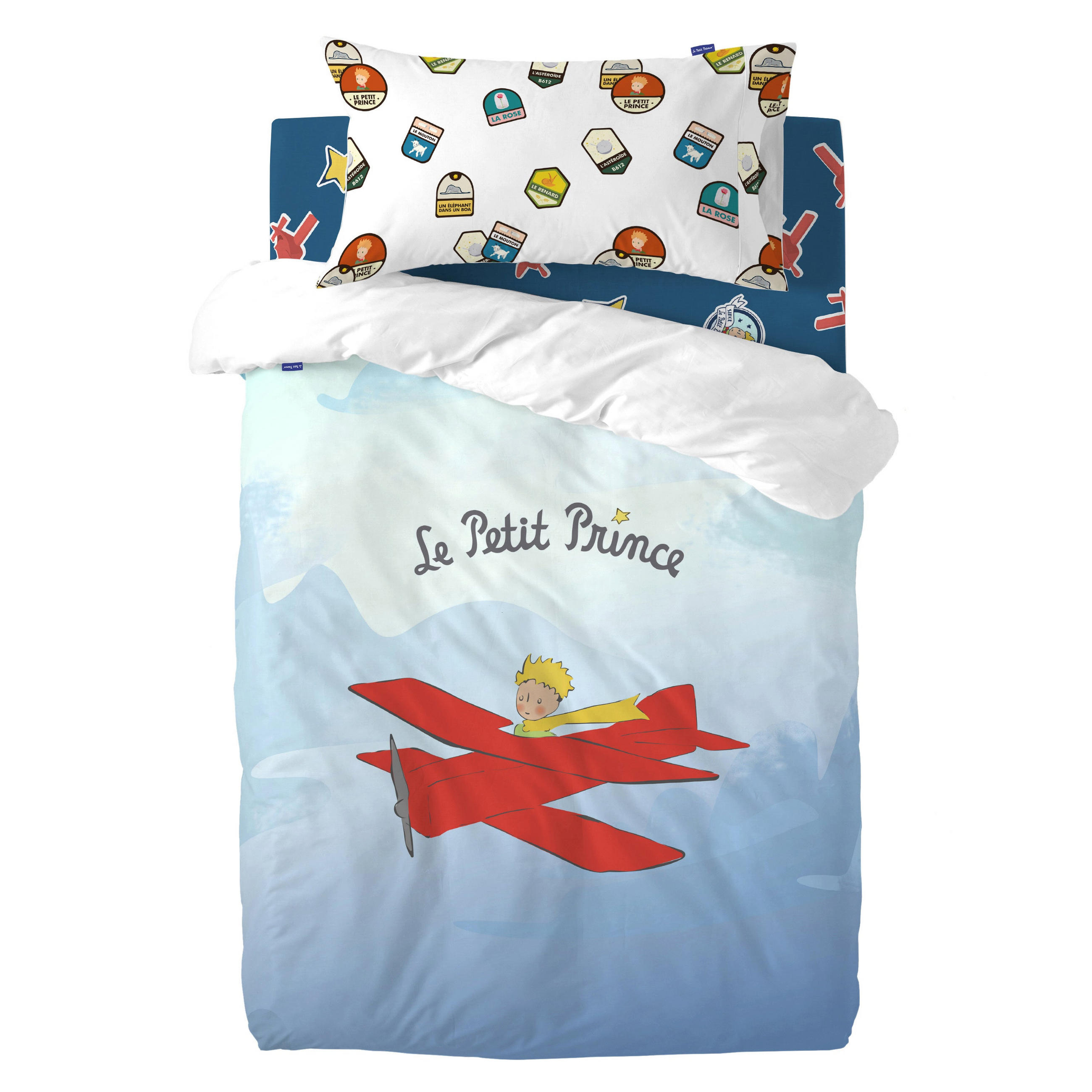 BETTBEZUG 2er-Set teiliges son avion 115x145 cm (kinderbett) mehrfarbig - Multicolor, Textil (115/145cm) - Happy Friday