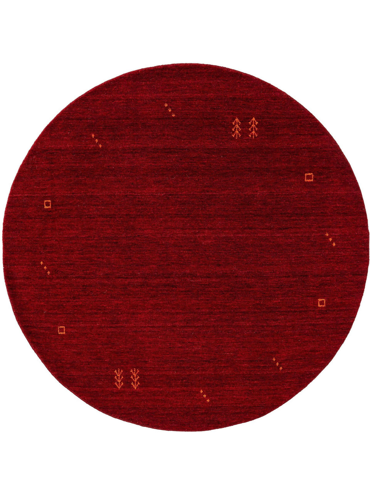 WOLLTEPPICH rund Jamal Rot ø 160 cm rund - Rot, Textil (160/160cm) - benuta Nest