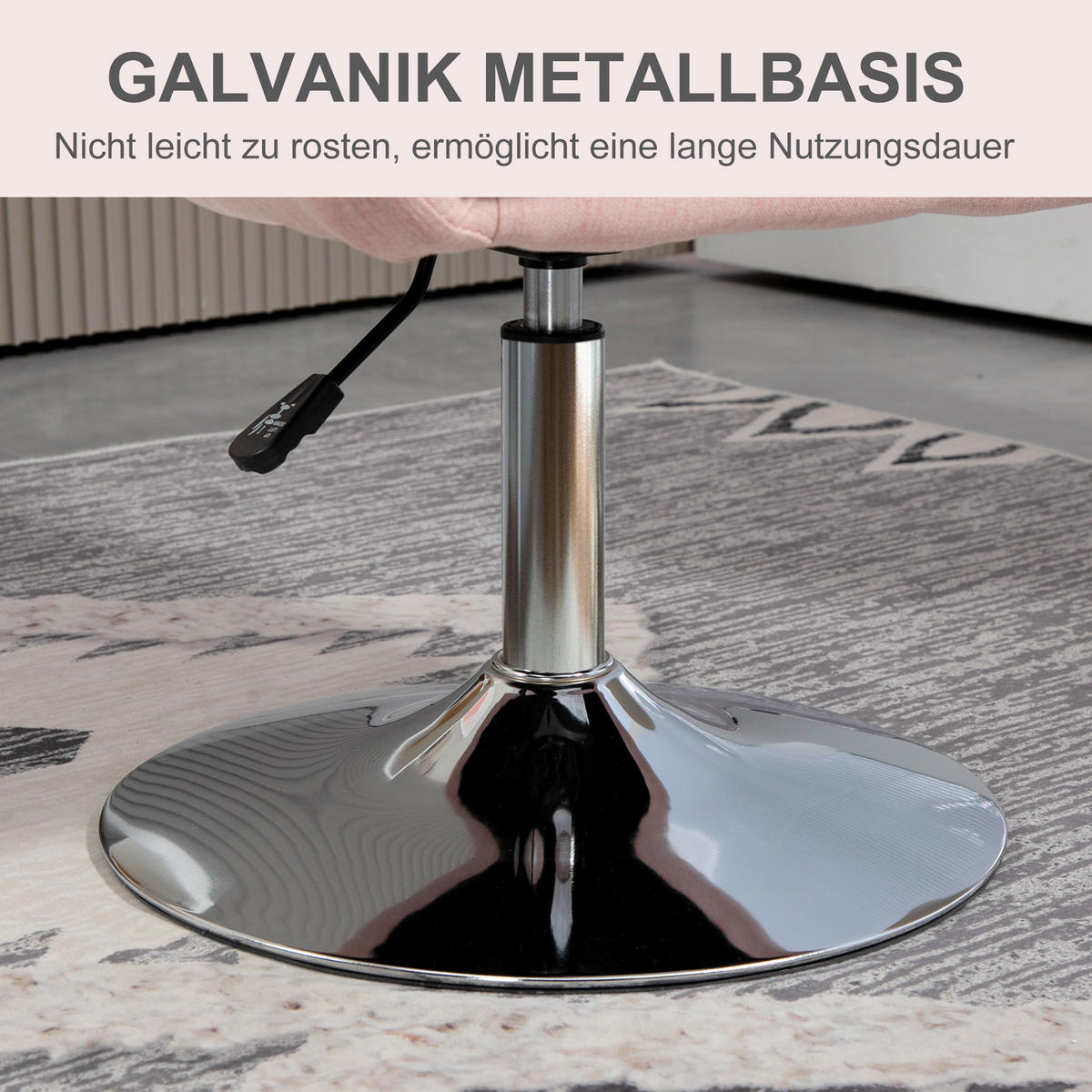 ARBEITSHOCKER Drehhocker Drehstuhl Bürostuhl höhenverstellbar Polyester Grau - Dunkelgrau, Kunststoff (60/91/60cm) - HOMCOM