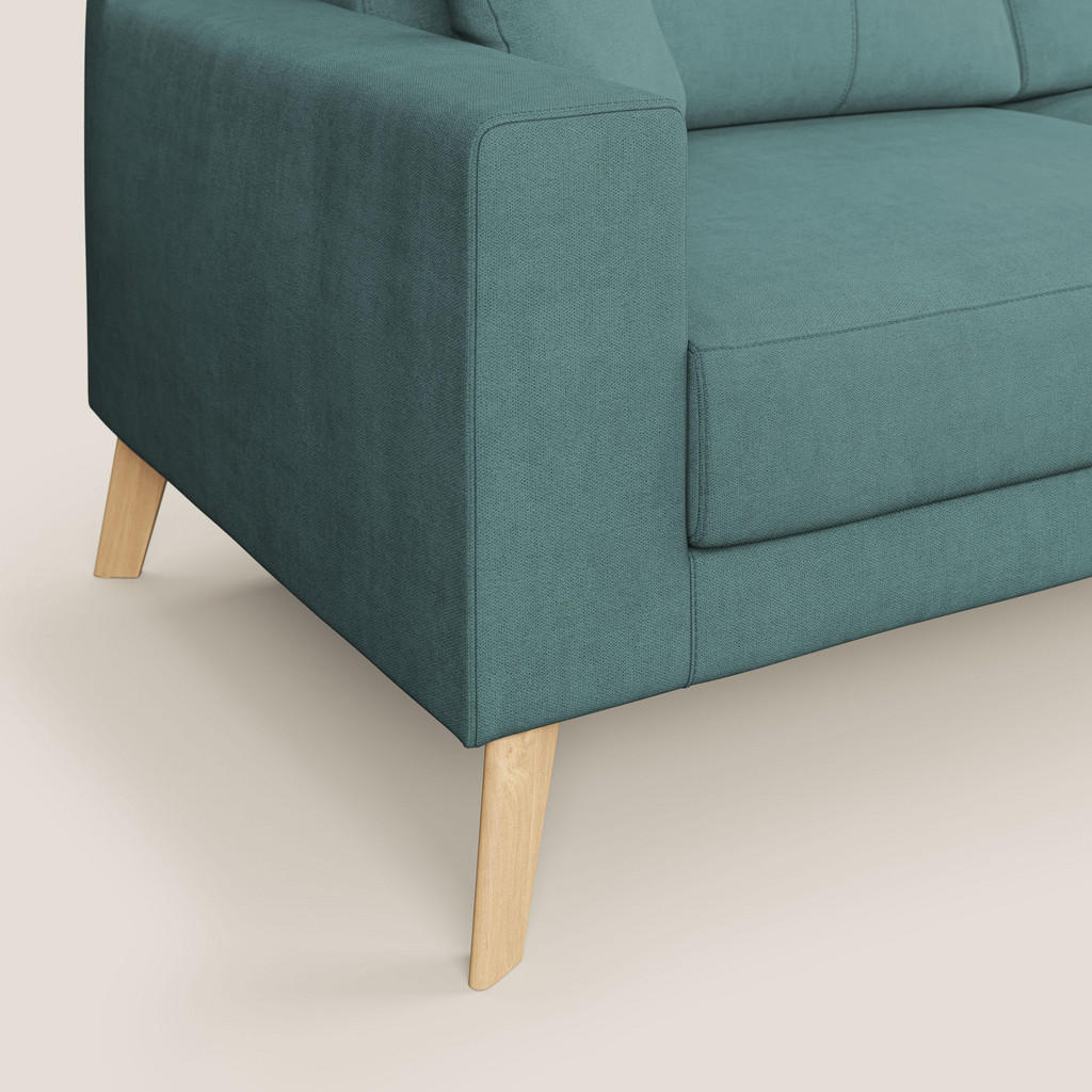 Thumbnail - Divani.store Linearsofa, Petrol, Textil, 2-Sitzer, Rechteckig, 146x95x91 cm, Wohnzimmer, Sofas & Couches, Sofas