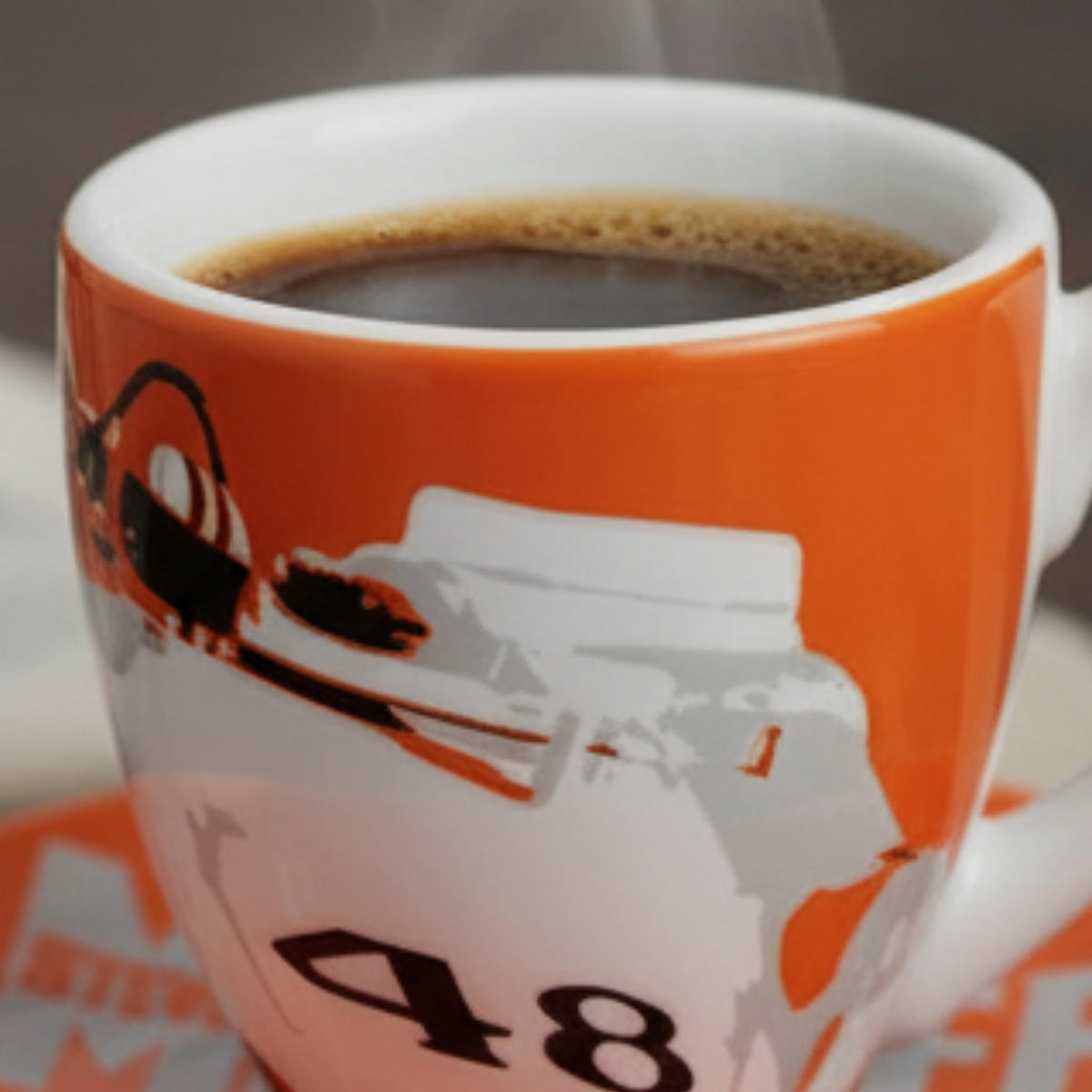 ESPRESSOTASSE Spyder Mehrfarbig Mit Untertasse - Multicolor, Keramik (0.08L) - Porsche